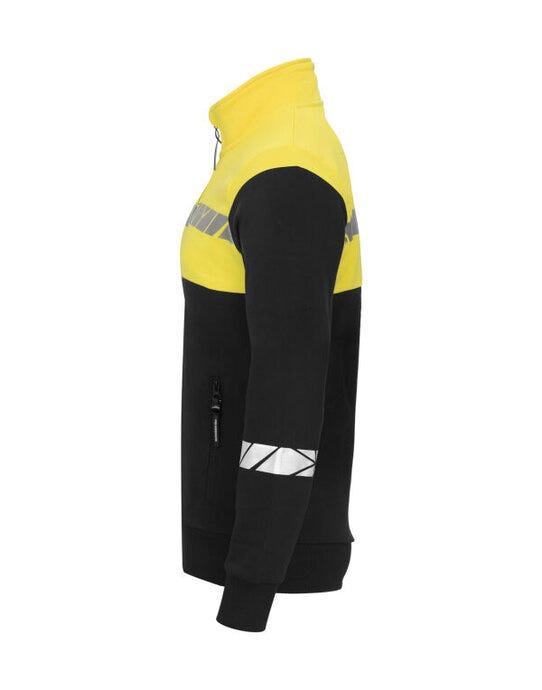 Pro-Job ProJob Progression 7105 Ladies FZ Sweat - Black/Yellow