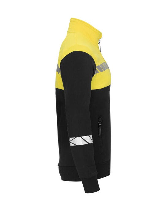 Pro-Job ProJob Progression 7105 Ladies FZ Sweat - Black/Yellow