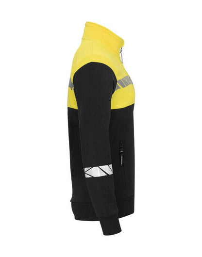 Pro-Job ProJob Progression 7105 Ladies FZ Sweat - Black/Yellow