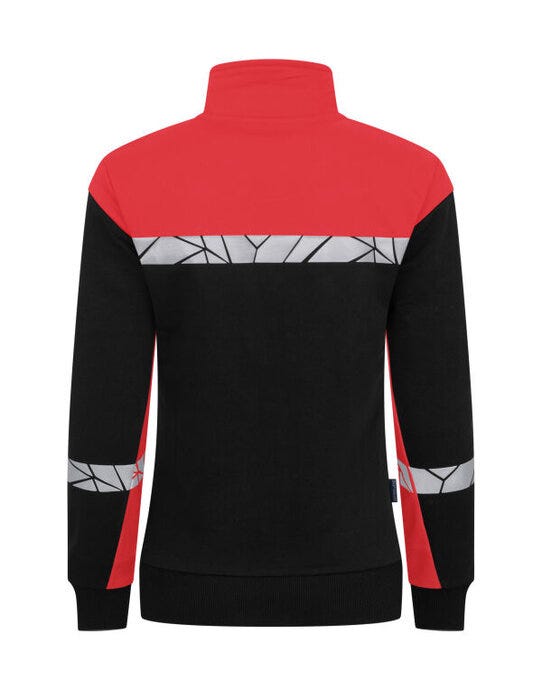 Pro-Job ProJob Progression 7105 Ladies FZ Sweat - Black/Red