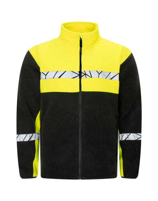 Pro-Job ProJob Progression 7300 Full Zip Fleece - Black/Yellow