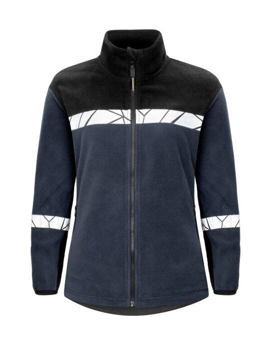 Pro-Job ProJob Progression 7301 Ladies FZ Fleece - Navy/Black