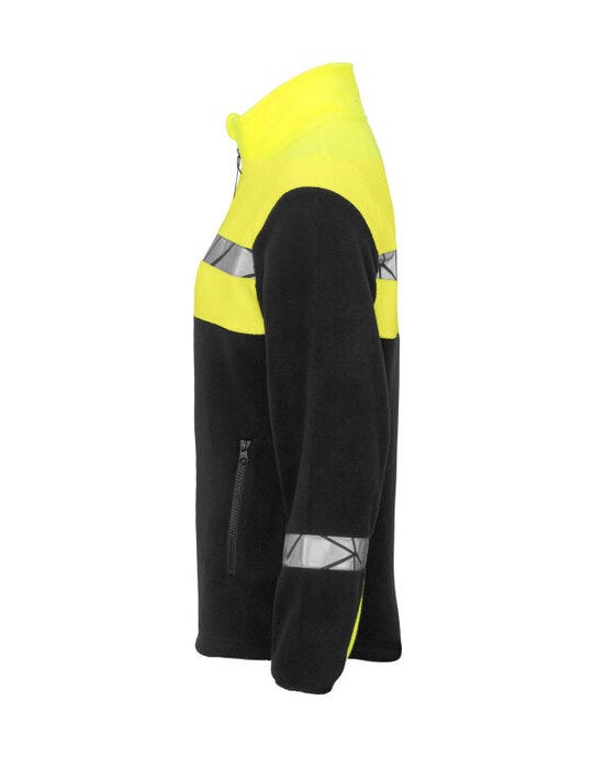 Pro-Job ProJob Progression 7301 Ladies FZ Fleece - Black/Yellow