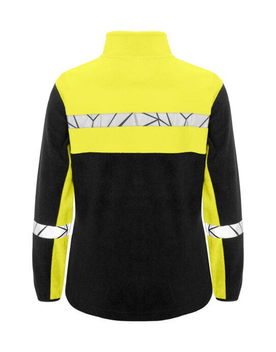 Pro-Job ProJob Progression 7301 Ladies FZ Fleece - Black/Yellow