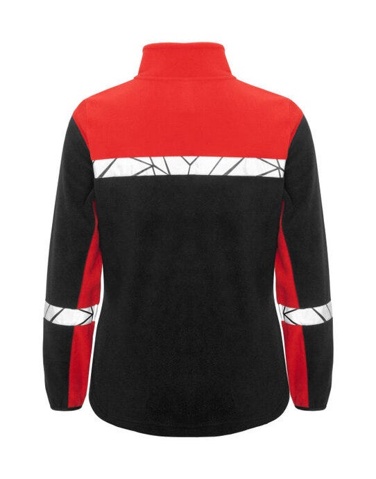 Pro-Job ProJob Progression 7301 Ladies FZ Fleece - Black/Red