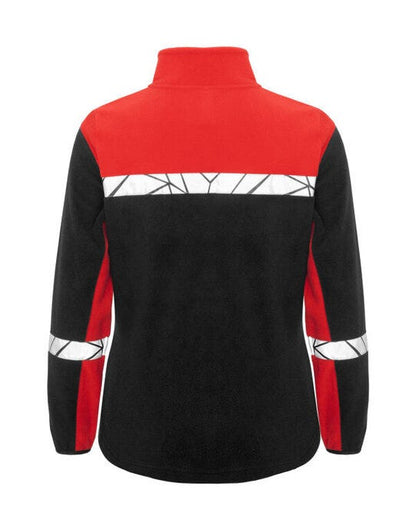 Pro-Job ProJob Progression 7301 Ladies FZ Fleece - Black/Red