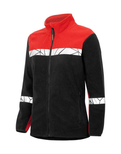 Pro-Job ProJob Progression 7301 Ladies FZ Fleece - Black/Red