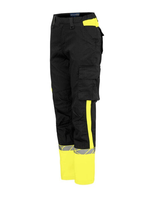Pro-Job ProJob Progression 7512 Ladies Workpant - Black/Yellow