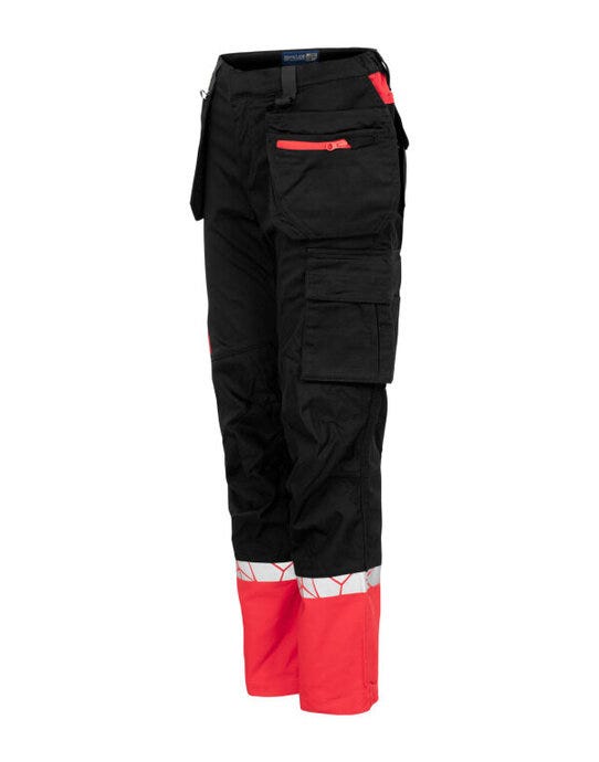 Pro-Job ProJob Progression 7513 Ladies Workpant - Black/Red