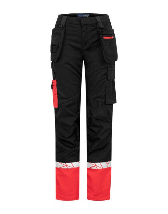 Pro-Job ProJob Progression 7513 Ladies Workpant - Black/Red