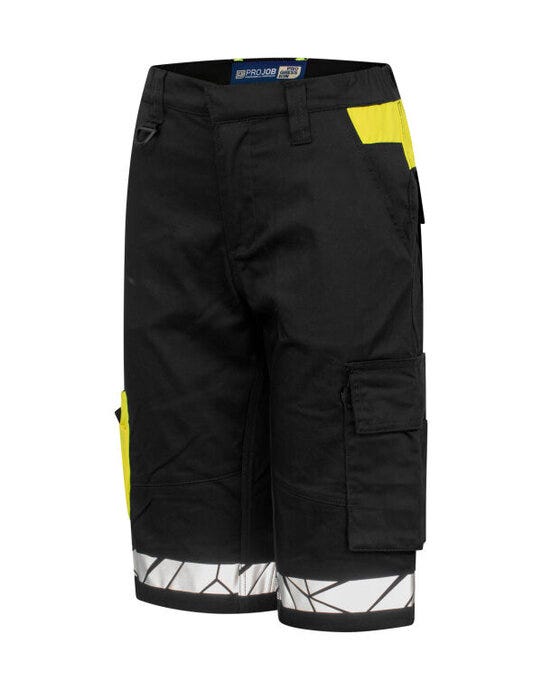 Pro-Job ProJob Progression 7514 Ladies Shorts - Black/Yellow