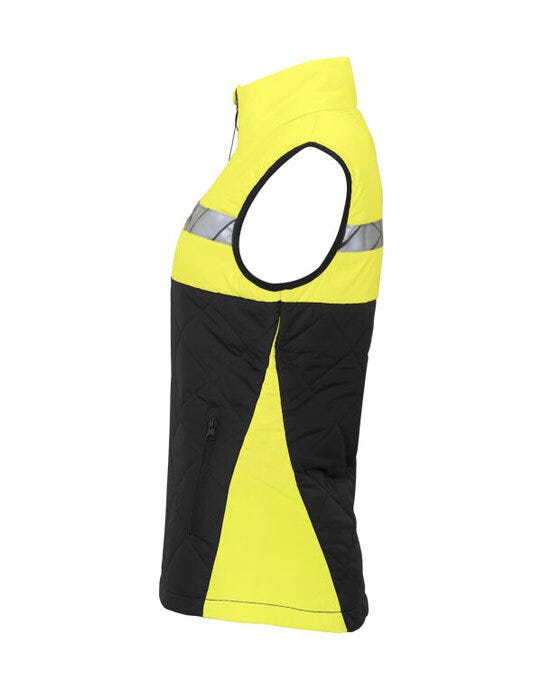 Pro-Job ProJob Progression 7701 Ladies Vest - Black/Yellow