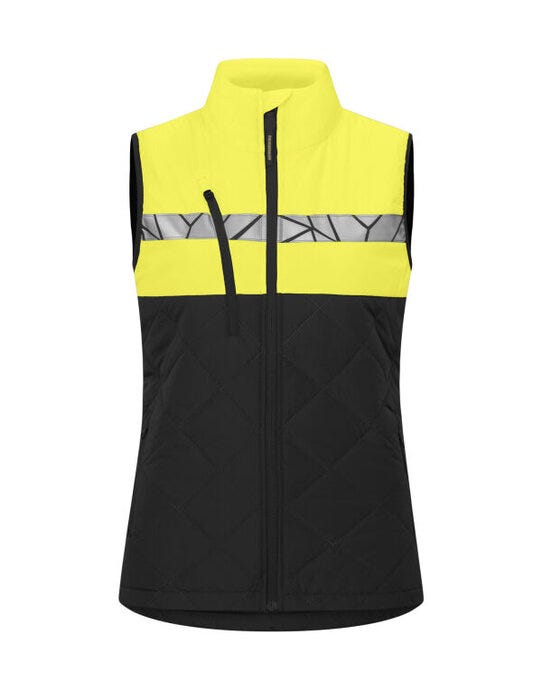 Pro-Job ProJob Progression 7701 Ladies Vest - Black/Yellow