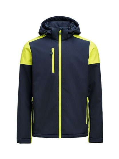 Printer Prime Men's Softshell - Navy/Neon Yellow