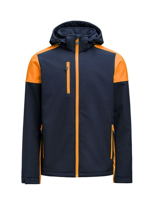 Printer Prime Men's Softshell - Navy/Neon Orange