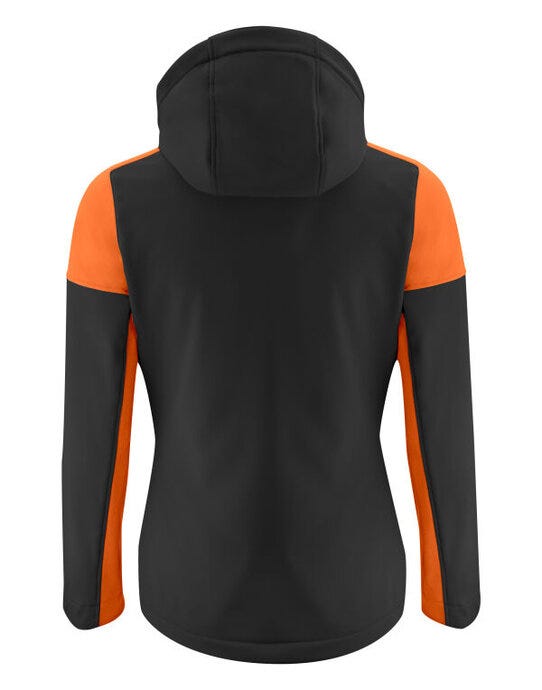 Printer Prime Ladies Softshell - Black/Orange