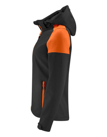 Printer Prime Ladies Softshell - Black/Orange