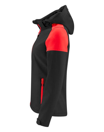 Printer Prime Ladies Softshell - Black/Red