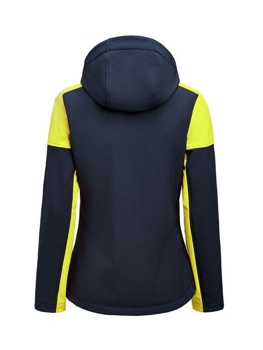 Printer Prime Ladies Softshell - Navy/Neon Yellow