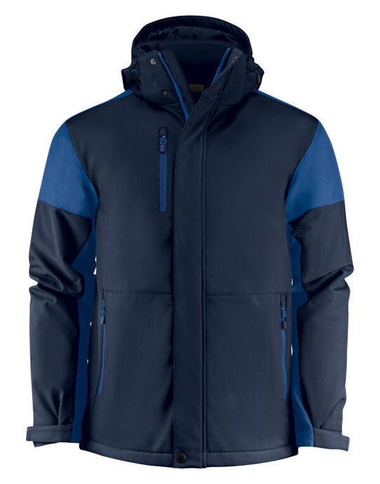 Printer Prime Mens Padded Softshell - Navy/Cobalt