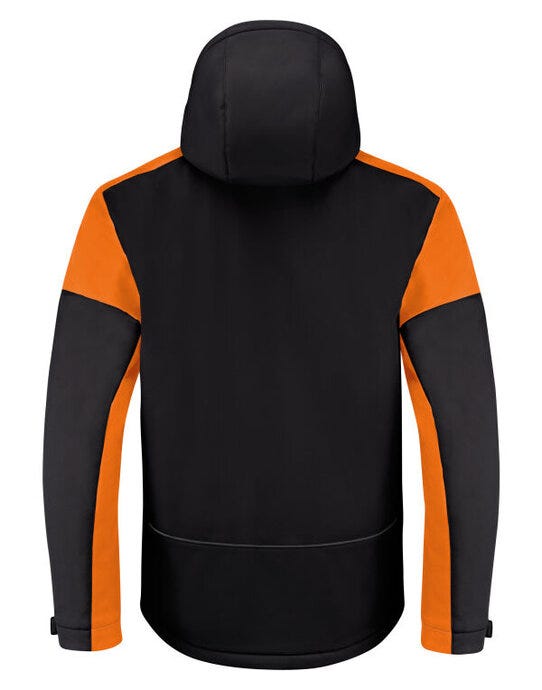 Printer Prime Mens Padded Softshell - Black/Orange