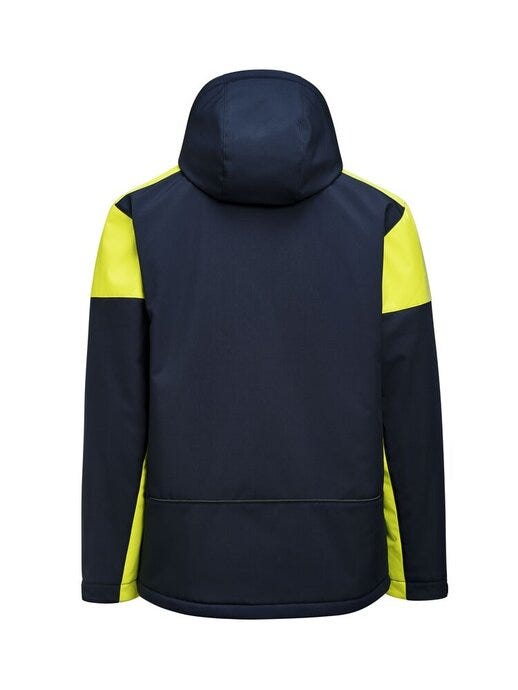 Printer Prime Mens Padded Softshell - Navy/Neon Yellow