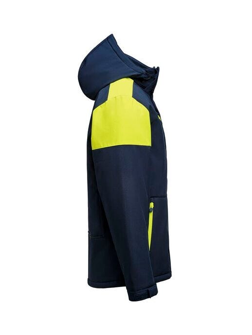 Printer Prime Mens Padded Softshell - Navy/Neon Yellow