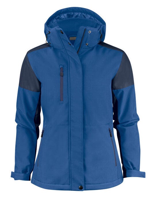 Printer Prime Ladies Padded Softshell - Cobalt/Navy
