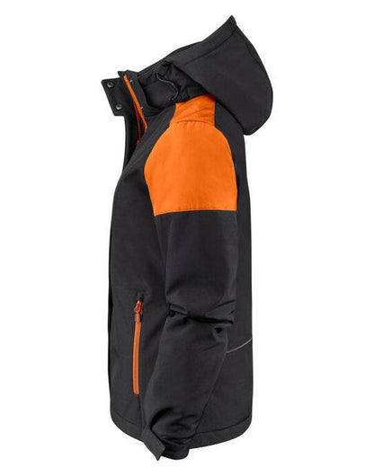 Printer Prime Ladies Padded Softshell - Black/Orange