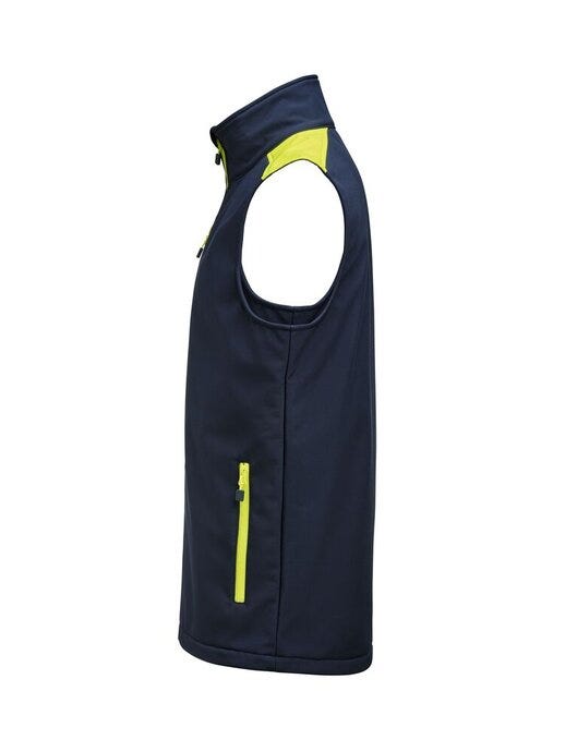 Printer Prime Softshell Vest - Navy/Neon Yellow