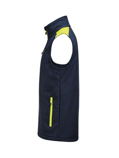 Printer Prime Softshell Vest - Navy/Neon Yellow