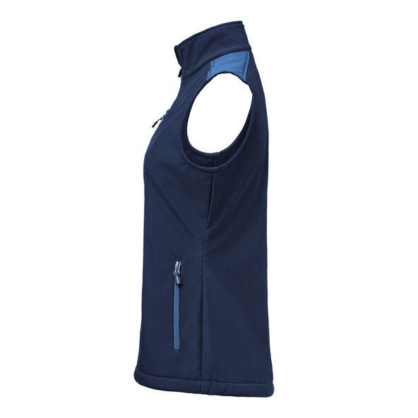 Printer Prime Ladies Softshell Vest - Navy/Cobalt