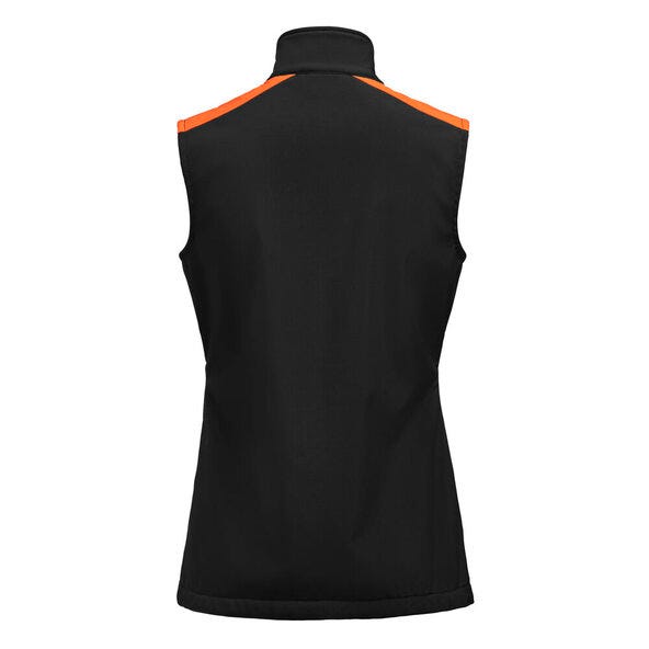 Printer Prime Ladies Softshell Vest - Black/Orange
