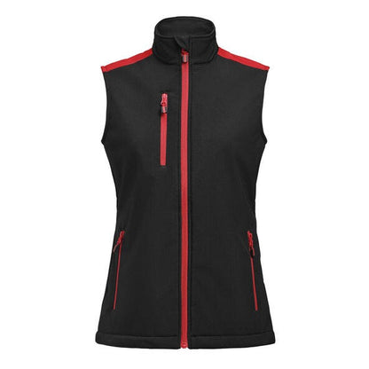 Printer Prime Ladies Softshell Vest - Black/Red
