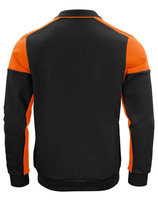 Printer Prime Long Sleeve Polosweater - Black/Orange