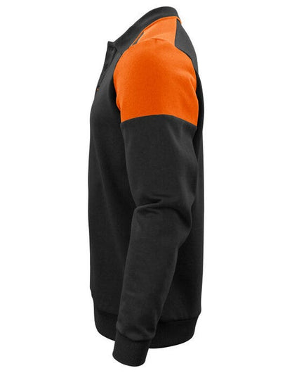 Printer Prime Long Sleeve Polosweater - Black/Orange