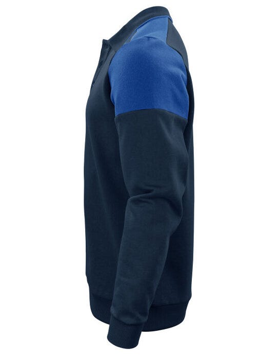 Printer Prime Long Sleeve Polosweater - Navy/Cobalt