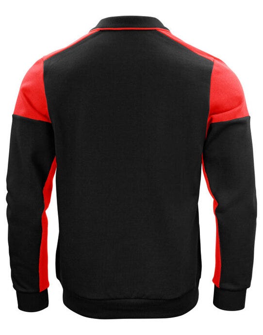 Printer Prime Long Sleeve Polosweater - Black/Red