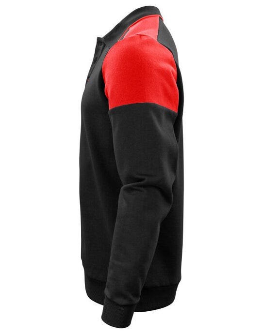 Printer Prime Long Sleeve Polosweater - Black/Red