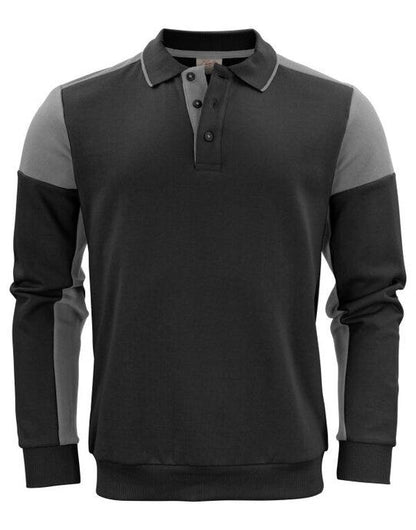 Printer Prime Long Sleeve Polosweater - Black/Anthracite