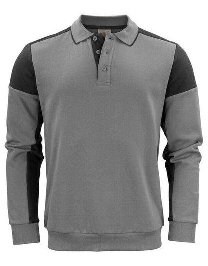 Printer Prime Long Sleeve Polosweater - Anthracite/Black