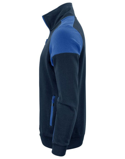 Printer Prime Full Zip Sweater - Navy/Cobalt