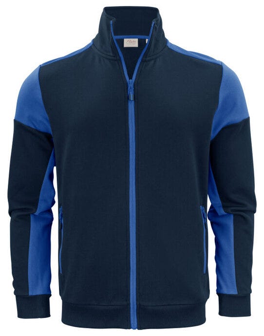Printer Prime Full Zip Sweater - Navy/Cobalt