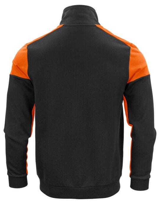 Printer Prime Full Zip Sweater - Black/Orange