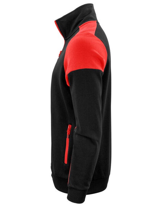 Printer Prime Full Zip Sweater - Black/Red
