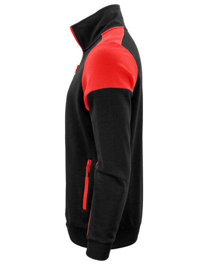 Printer Prime Full Zip Sweater - Black/Red