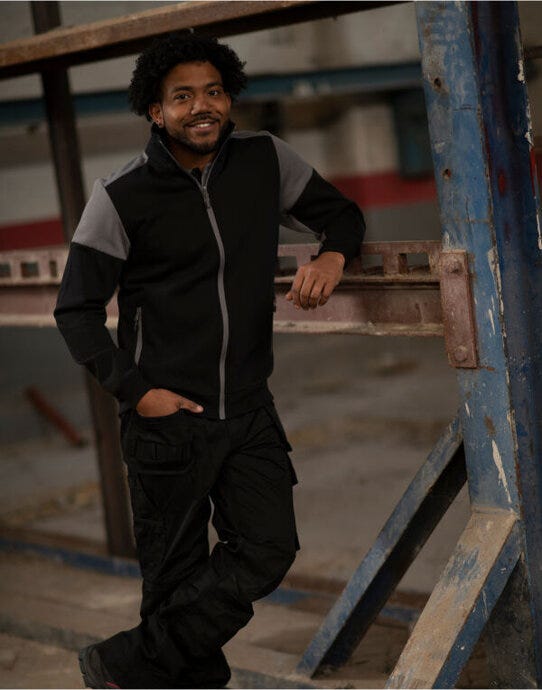 Printer Prime Full Zip Sweater - Black/Anthracite