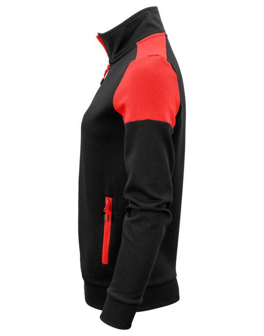 Printer Prime Ladies Full Zip Sweat - Black/Red