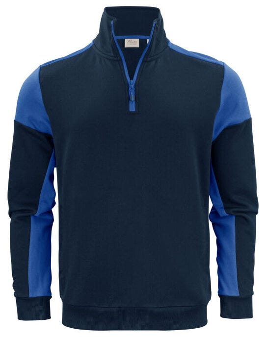 Printer Prime Half Zip Sweater - Navy/Cobalt