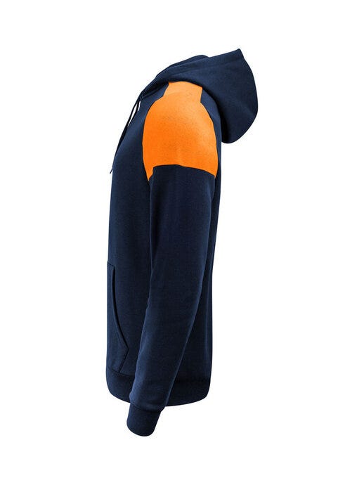 Printer Prime Hoodie - Navy/Neon Orange